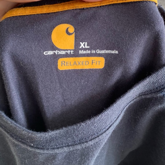 Carhartt Force Original Fit Men's Navy Long Sleeve Shirt sz XL - Picture 3 of 6